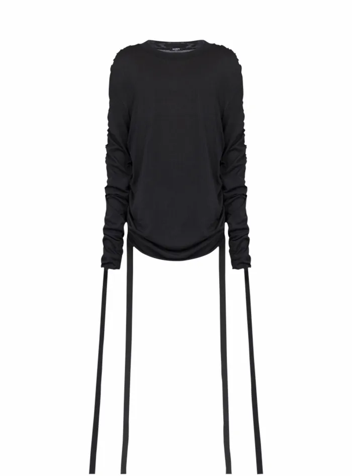 Balmain TShirts Mens Cotton Top Black
