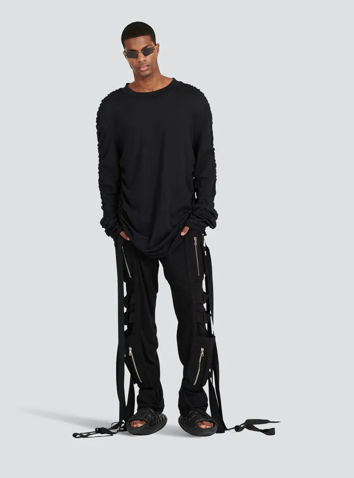 Balmain TShirts Mens Cotton Top Black Balmain TShirts Mens Cotton Top Black
