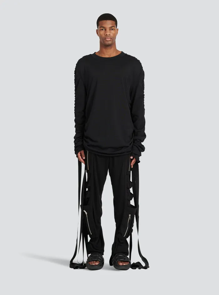 Balmain TShirts Mens Cotton Top Black Balmain TShirts Mens Cotton Top Black