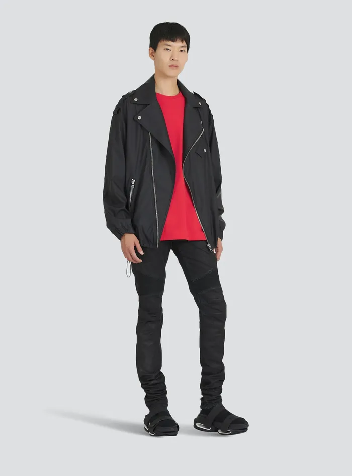 Balmain TShirts Mens EcoDesigned Cotton TShirt With Balmain Logo Print Red Balmain TShirts Mens EcoDesigned Cotton TShirt With Balmain Logo Print Red