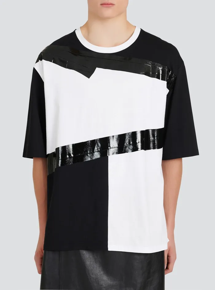 Balmain TShirts Mens OversizedecoDesigned Cotton TShirt White Balmain TShirts Mens OversizedecoDesigned Cotton TShirt White