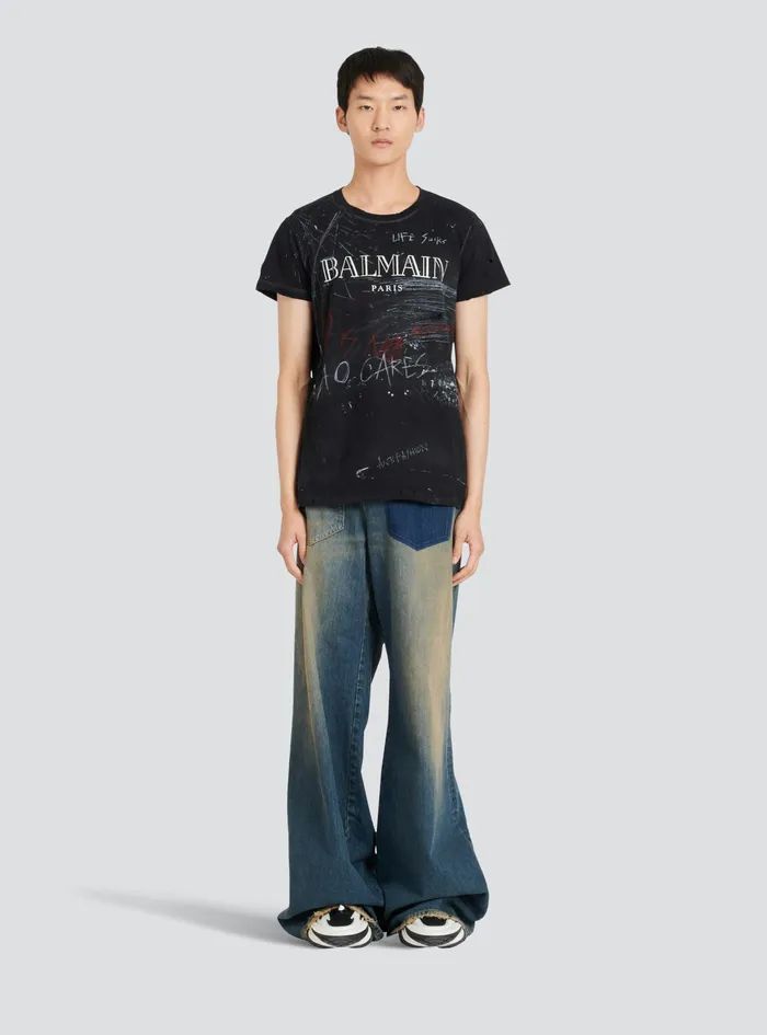 Balmain TShirts WomensMens Unisex 8211 No Is No Print TShirt Black Balmain TShirts WomensMens Unisex 8211 No Is No Print TShirt Black