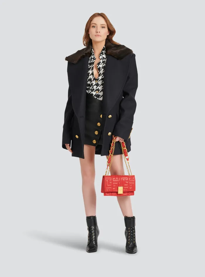 Balmain Tops And Shirts Womens Houndstooth Print Shirt Black