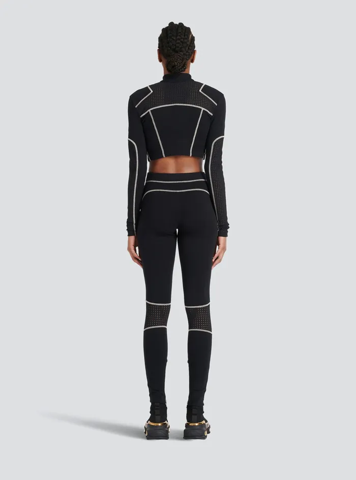 Balmain Tops And Shirts Womens Jersey Crop Top Black Balmain Tops And Shirts Womens Jersey Crop Top Black