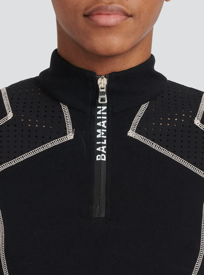 Balmain Tops And Shirts Womens Jersey Crop Top Black Balmain Tops And Shirts Womens Jersey Crop Top Black