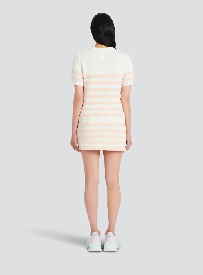 Balmain Tops And Shirts Womens Knit TShirt Pink Balmain Tops And Shirts Womens Knit TShirt Pink