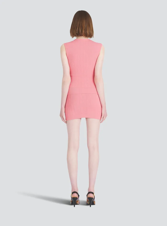 Balmain Tops And Shirts Womens Knit Top With GoldTone Buttons Pink Balmain Tops And Shirts Womens Knit Top With GoldTone Buttons Pink