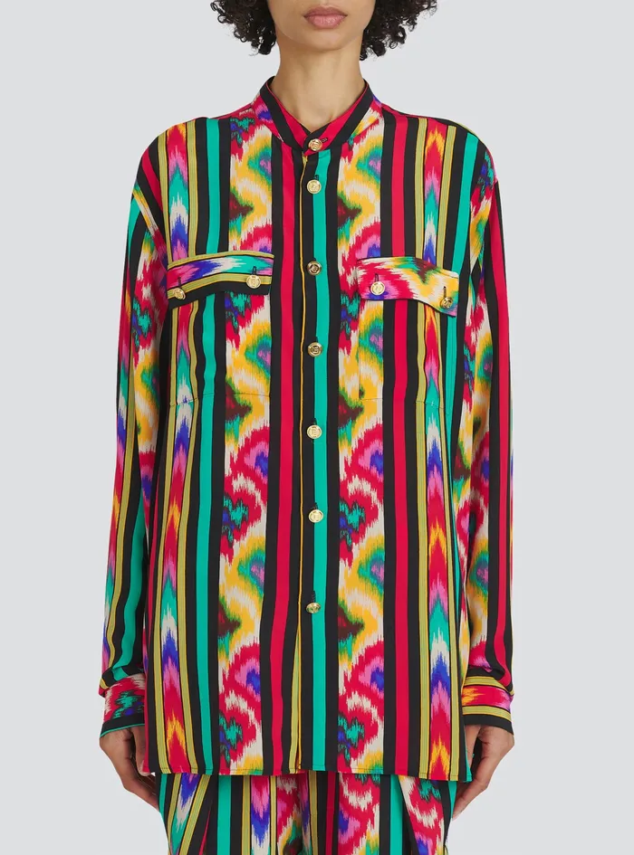 Balmain Tops And Shirts Womens Multicolor Silk Shirt Multicolor Balmain Tops And Shirts Womens Multicolor Silk Shirt Multicolor