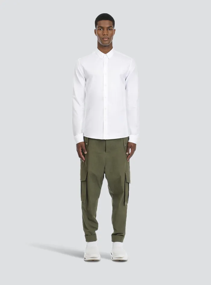 Balmain Trousers And Shorts Mens Cotton Cargo Pants Khaki Balmain Trousers And Shorts Mens Cotton Cargo Pants Khaki