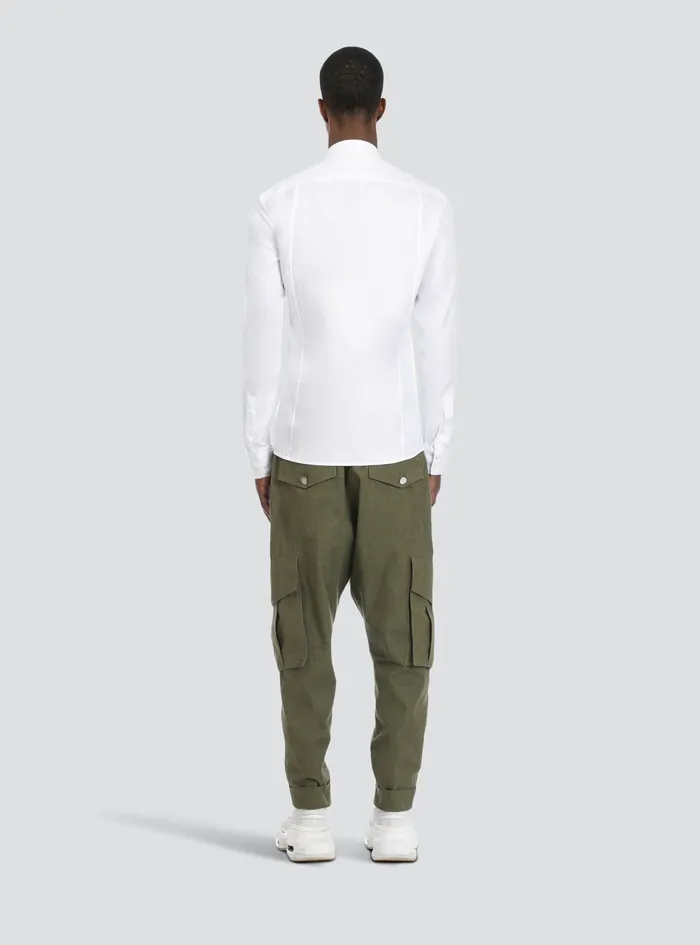 Balmain Trousers And Shorts Mens Cotton Cargo Pants Khaki Balmain Trousers And Shorts Mens Cotton Cargo Pants Khaki