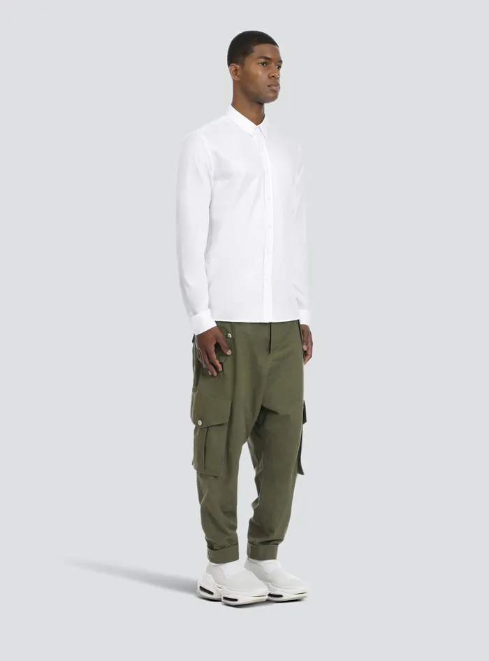Balmain Trousers And Shorts Mens Cotton Cargo Pants Khaki Balmain Trousers And Shorts Mens Cotton Cargo Pants Khaki
