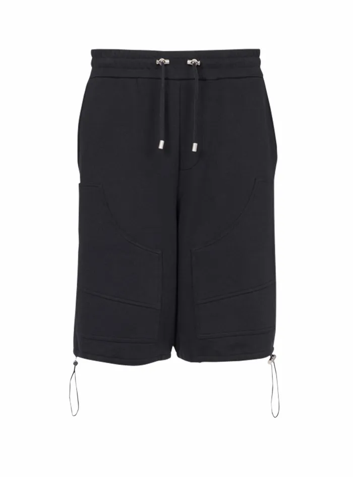 Balmain Trousers And Shorts Mens Cotton Shorts Black