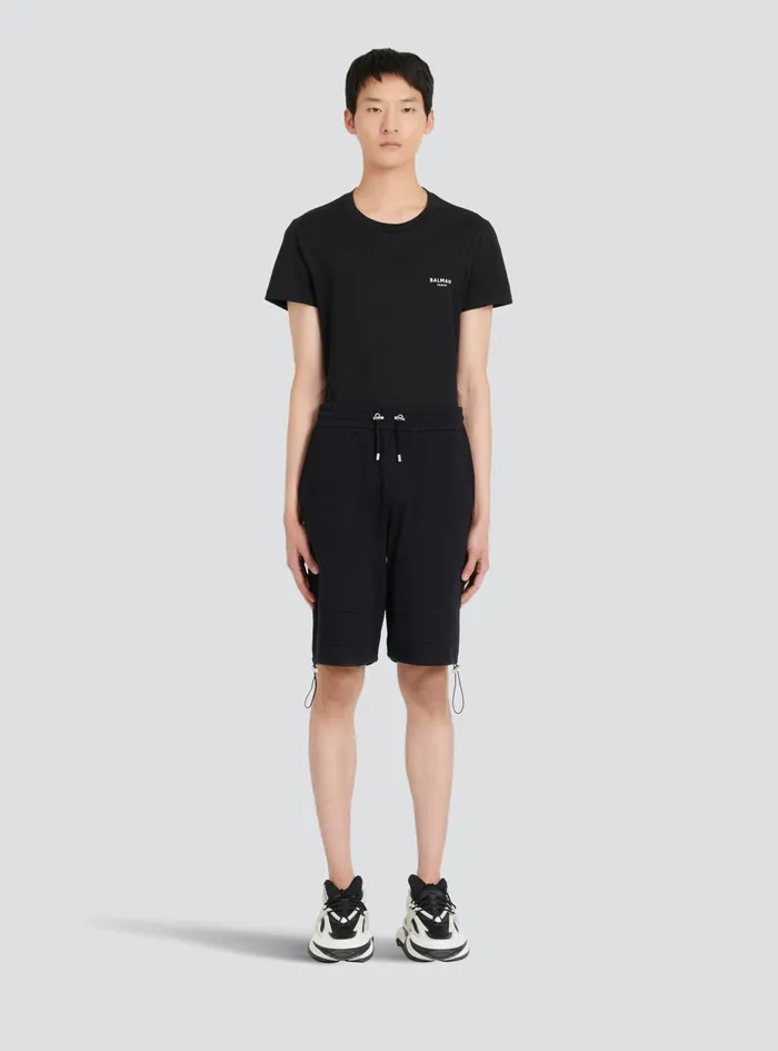 Balmain Trousers And Shorts Mens Cotton Shorts Black Balmain Trousers And Shorts Mens Cotton Shorts Black