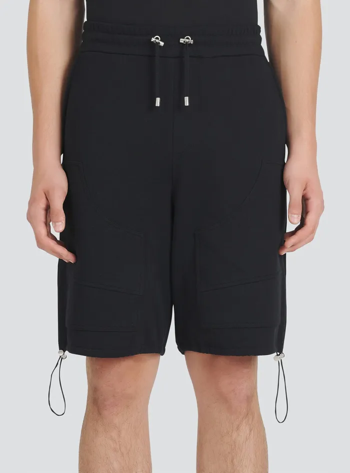 Balmain Trousers And Shorts Mens Cotton Shorts Black Balmain Trousers And Shorts Mens Cotton Shorts Black