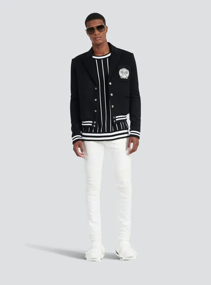 Balmain Trousers And Shorts Mens SlimCut Cotton Jeans White