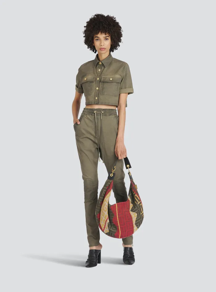 Balmain Trousers And Shorts Womens Cotton Jodhpurs Khaki Balmain Trousers And Shorts Womens Cotton Jodhpurs Khaki