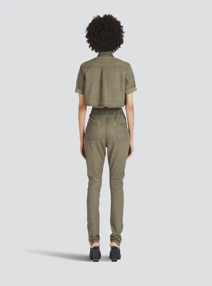 Balmain Trousers And Shorts Womens Cotton Jodhpurs Khaki Balmain Trousers And Shorts Womens Cotton Jodhpurs Khaki