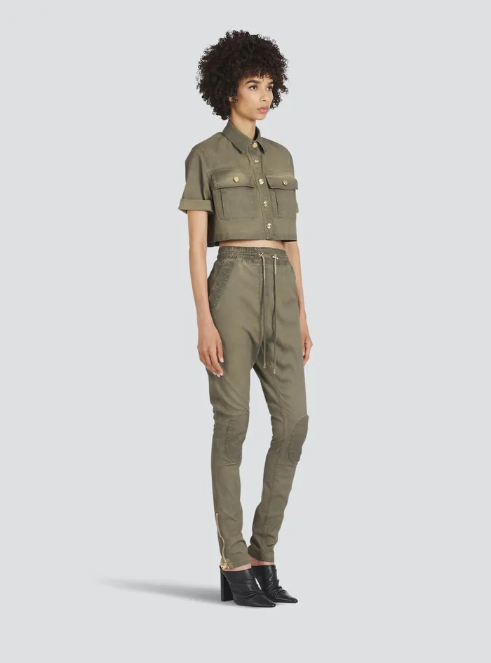 Balmain Trousers And Shorts Womens Cotton Jodhpurs Khaki Balmain Trousers And Shorts Womens Cotton Jodhpurs Khaki