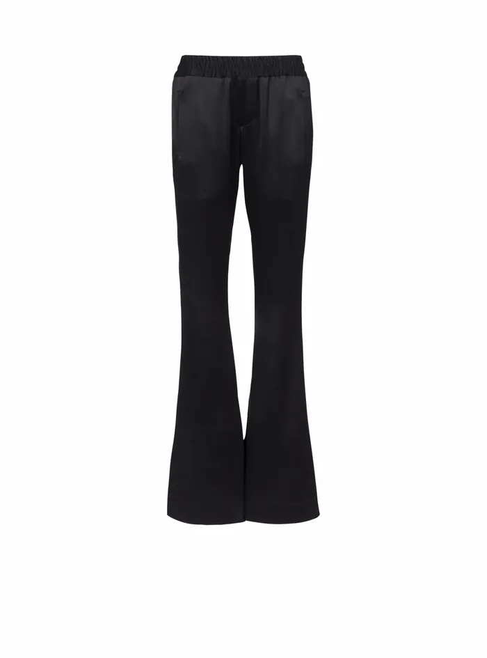 Balmain Trousers And Shorts Womens EcoDesigned Satiny Pants Black