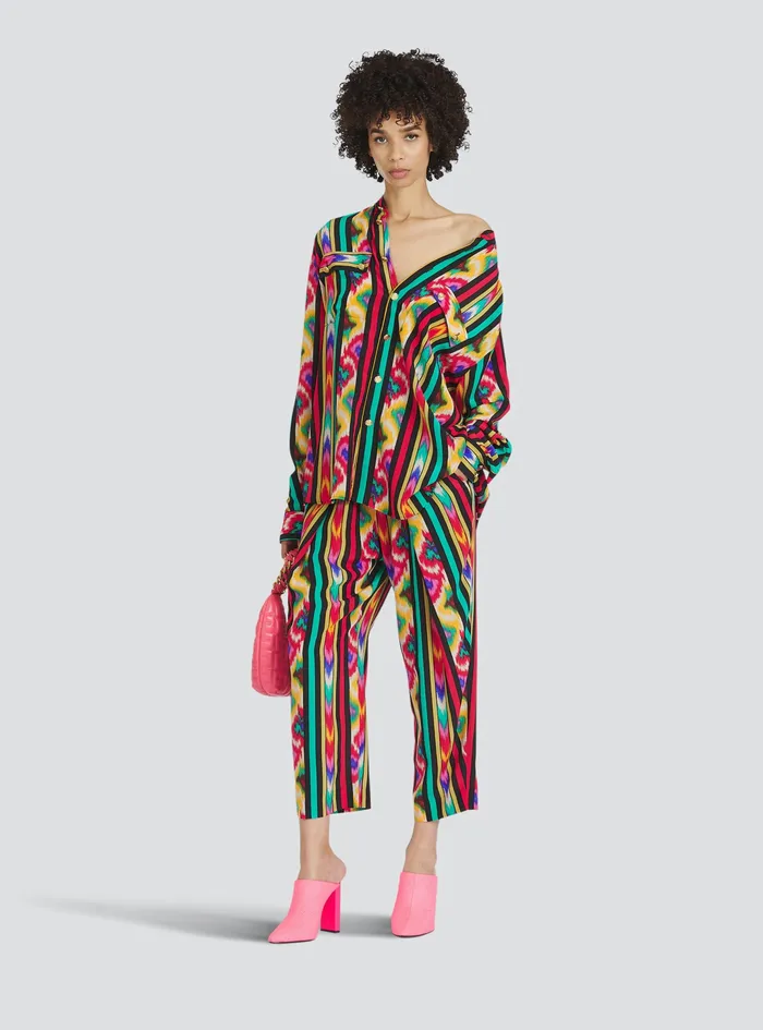 Balmain Trousers And Shorts Womens Multicolor Silk Pants Multicolor Balmain Trousers And Shorts Womens Multicolor Silk Pants Multicolor
