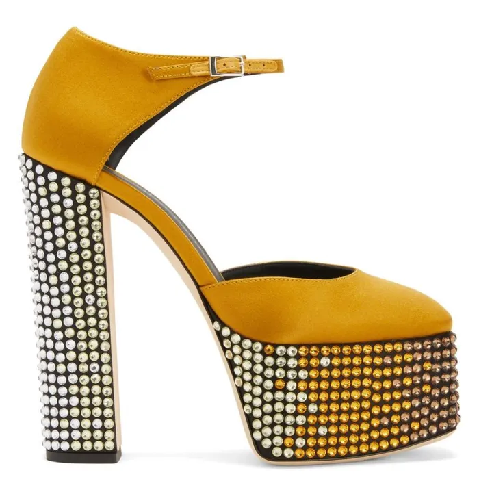 Bebe Strass Yellow Women Giuseppe Zanotti Sandals