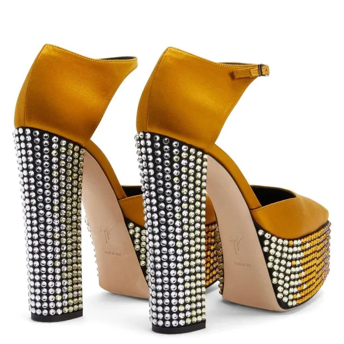 Bebe Strass Yellow Women Giuseppe Zanotti Sandals