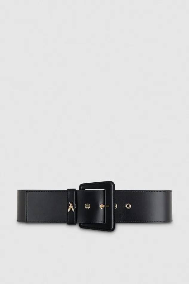 Belts Women Patrizia Pepe Leather HighWaisted Belt Nero