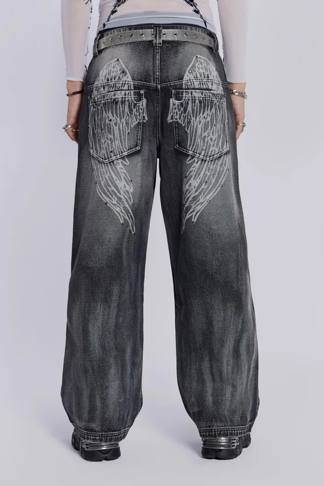 Bestsellers Men Jaded London Shop Black Ethereal Colossus Jeans