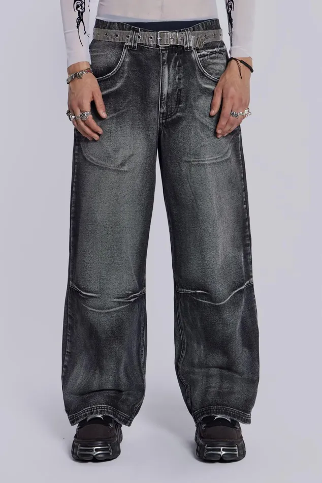 Bestsellers Men Jaded London Shop Black Ethereal Colossus Jeans