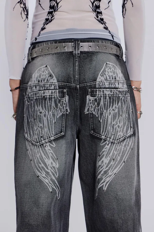 Bestsellers Men Jaded London Shop Black Ethereal Colossus Jeans