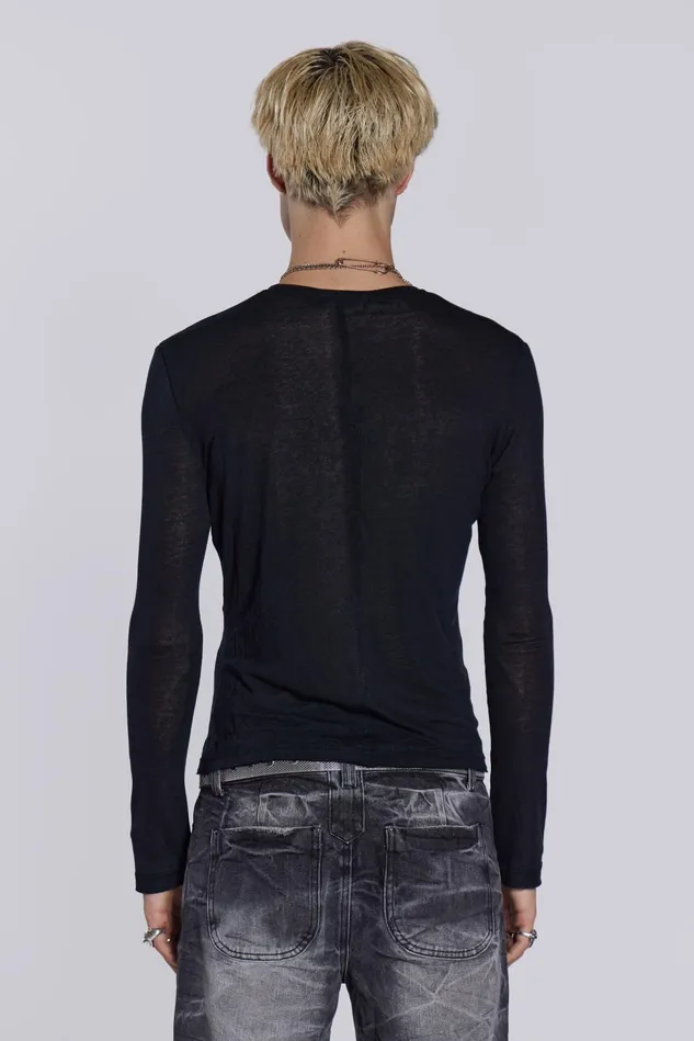 Bestsellers Men Jaded London Shop Black Mist Long Sleeve