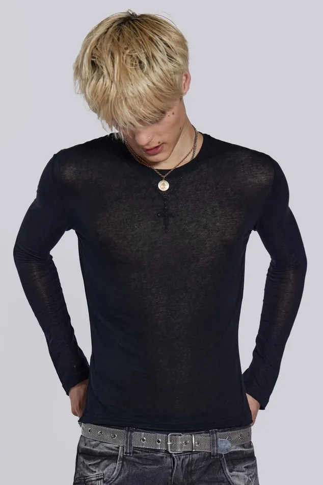 Bestsellers Men Jaded London Shop Black Mist Long Sleeve
