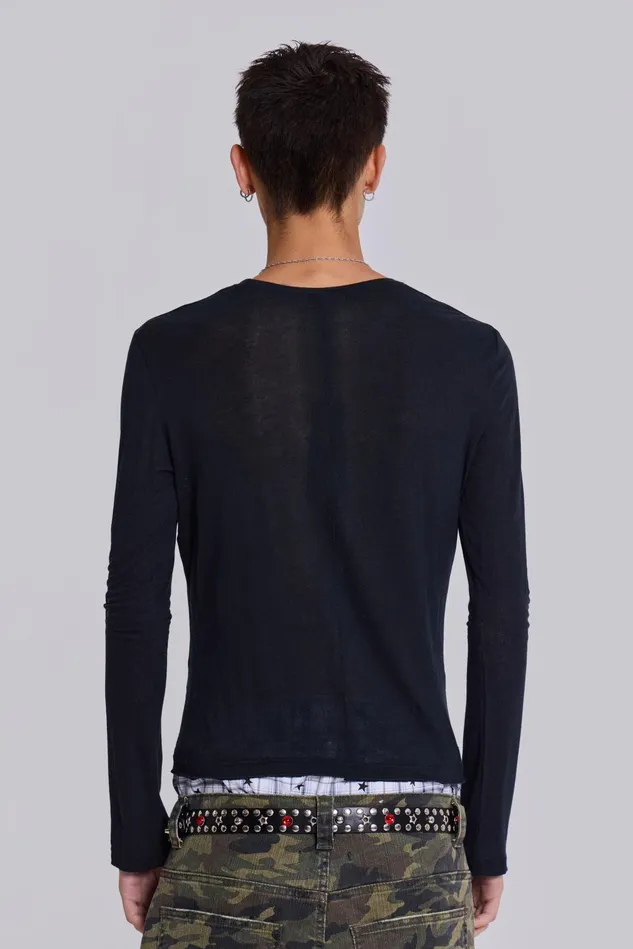 Bestsellers Men Jaded London Shop Black Mist Long Sleeve