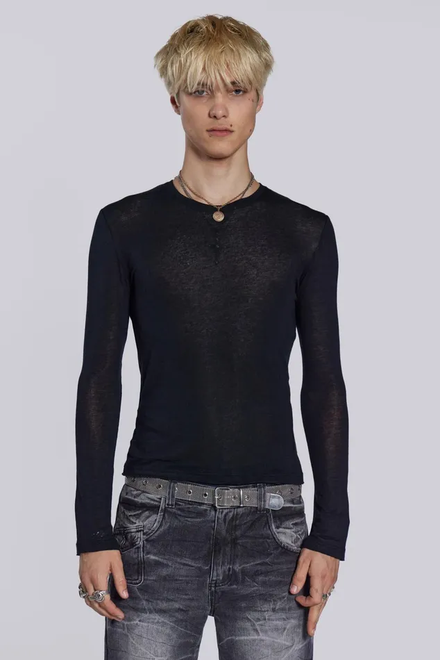 Bestsellers Men Jaded London Shop Black Mist Long Sleeve