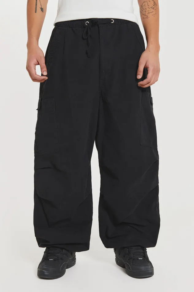 Bestsellers Men Jaded London Shop Black Parachute Cargo Pants