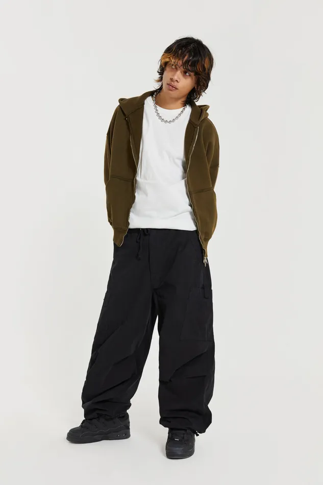 Bestsellers Men Jaded London Shop Black Parachute Cargo Pants