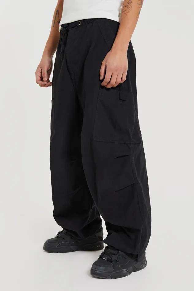 Bestsellers Men Jaded London Shop Black Parachute Cargo Pants
