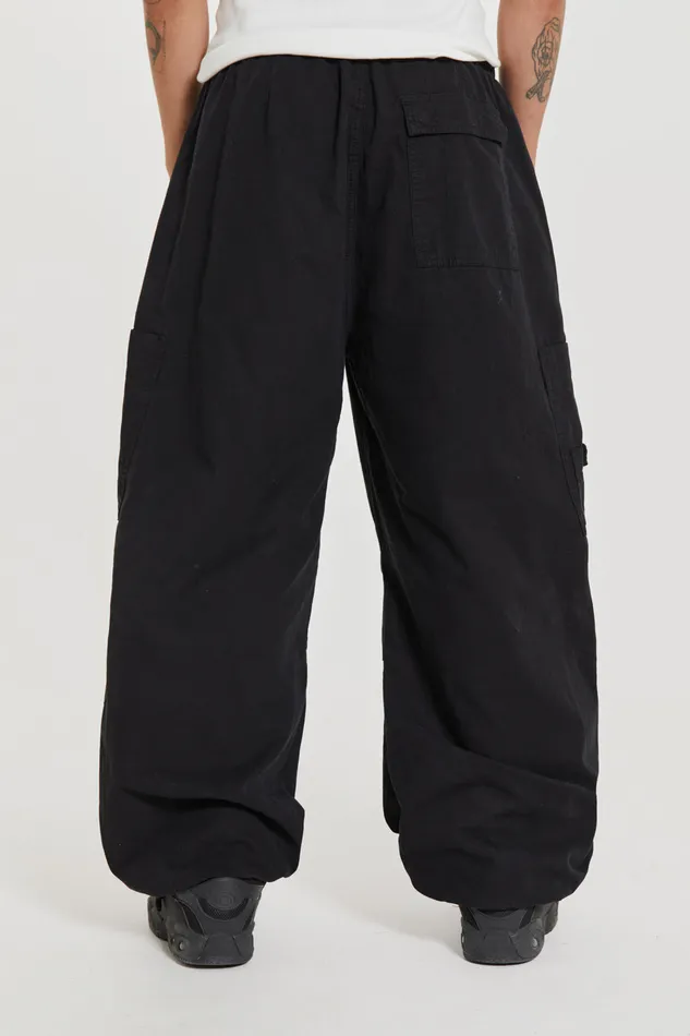 Bestsellers Men Jaded London Shop Black Parachute Cargo Pants