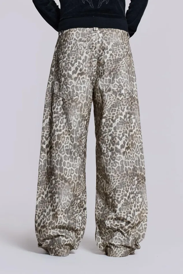 Bestsellers Men Jaded London Shop Leopard Fade Colossus Jeans