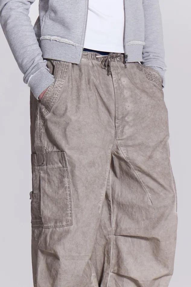Bestsellers Men Jaded London Shop Stone Oil Wash Parachute Pants