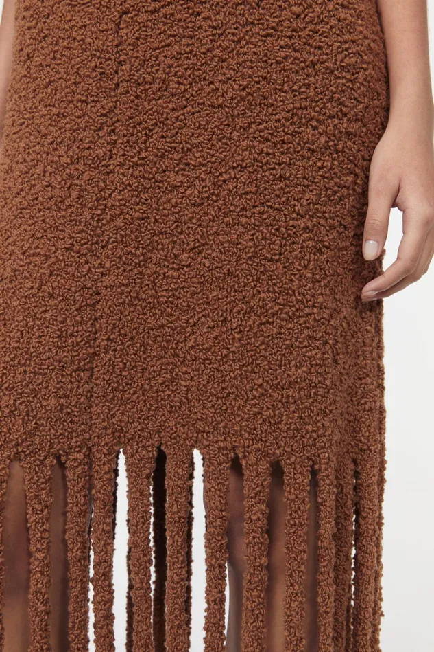 Betty Boucle Knitted Dress Caramel Women Rodebjer Knitwear