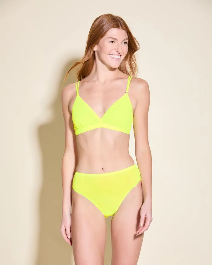 Bikinis Women Cosabella Soire Confidence High Waisted Brief Neon Yellow