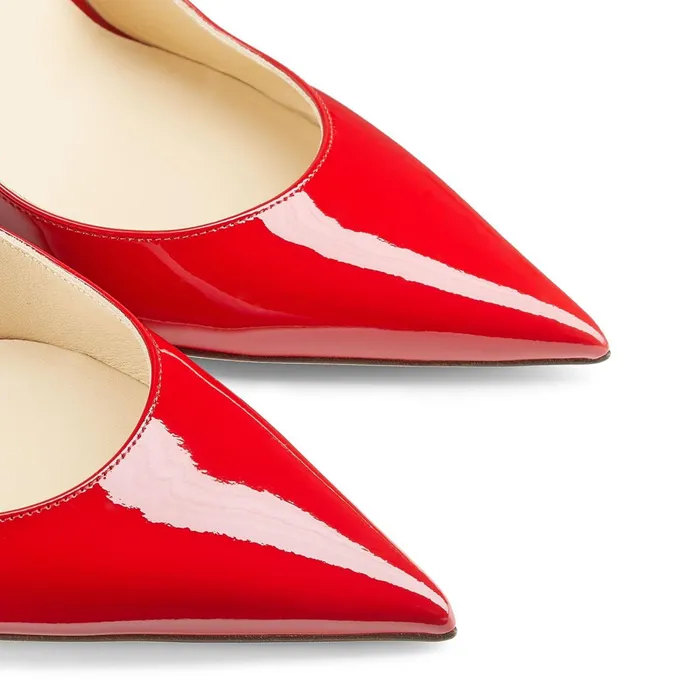 Bing 100 Red Patent Leather Mules With Crystal Strap Red Women JIMMY CHOO Mules