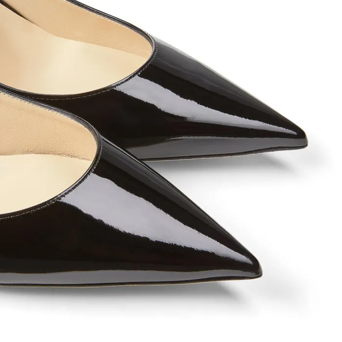 Bing 65 Black Patent Leather Mules With Crystal Strap Black Women JIMMY CHOO Mules