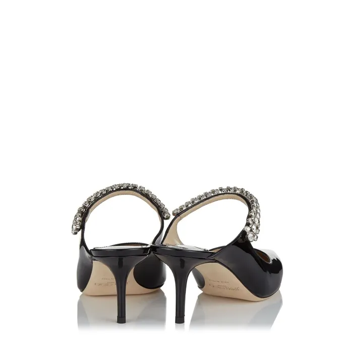Bing 65 Black Patent Leather Mules With Crystal Strap Black Women JIMMY CHOO Mules