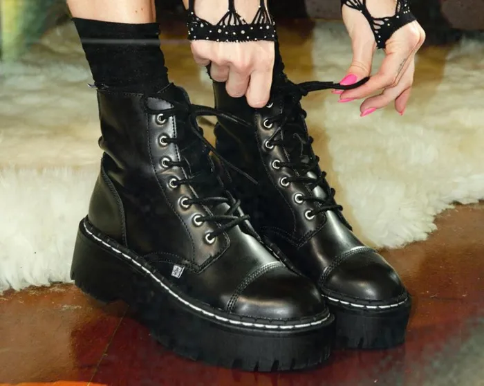 Black 7Eye Double Decker Boot Women TUK Shoes Boots Black 7Eye Double Decker Boot Women TUK Shoes Boots