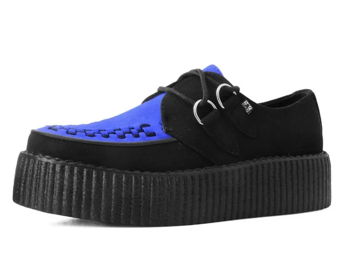 Black and Cobalt Blue Viva Mondo Creeper Men TUK Shoes Vegan