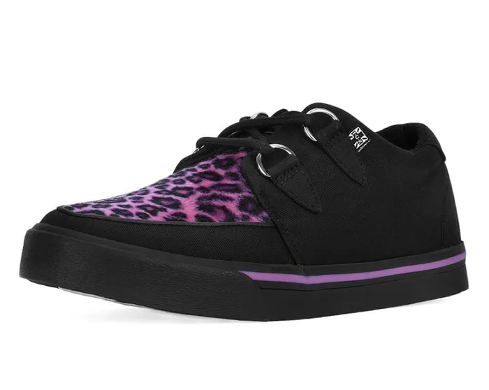 Black and Pink Leopard DRing Vegan Sneakers Men TUK Shoes Vegan