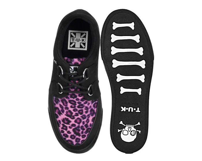 Black and Pink Leopard DRing Vegan Sneakers Men TUK Shoes Vegan Black and Pink Leopard DRing Vegan Sneakers Men TUK Shoes Vegan