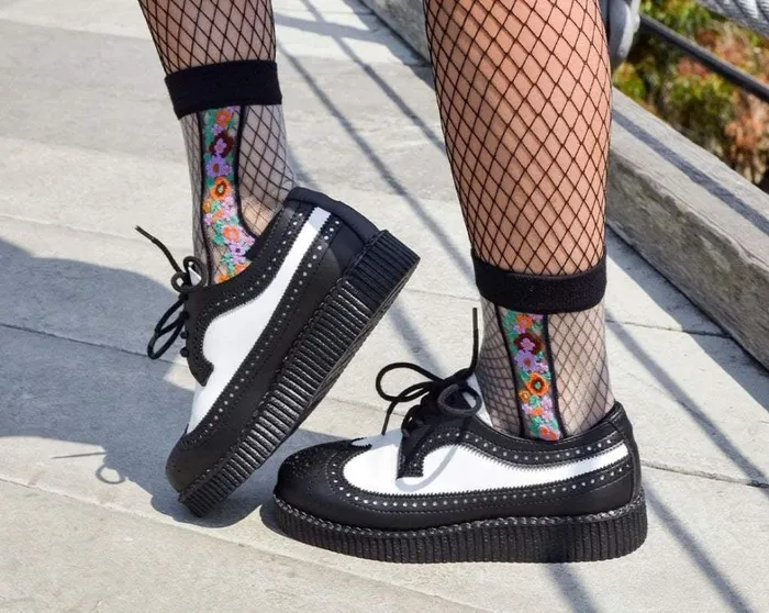 Black and White Wingtip TUKskin Viva Low Creeper Men TUK Shoes Dress Shoes Black and White Wingtip TUKskin Viva Low Creeper Men TUK Shoes Dress Shoes